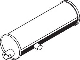 DINEX 50424 Middle-/End Silencer